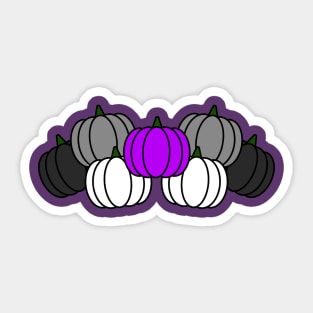 Pumpkins Pride Asexual Sticker